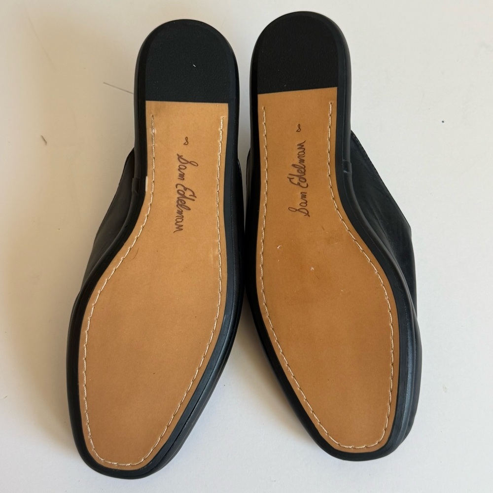 Sam Edelman Kylar Leather Slippers Mules Women’s Size 8 Black Slip On Shoes - Picture 8 of 13